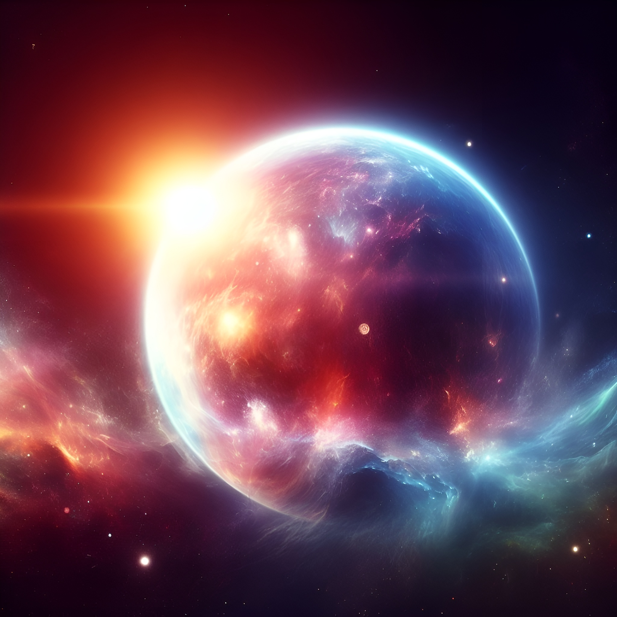 A Luminous Colorful Planet Wallpaper Free Photo Image Picture Graphics