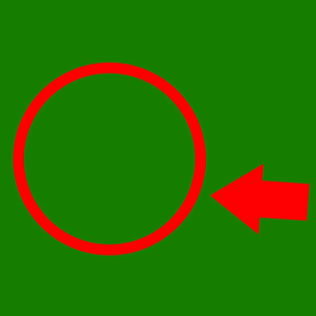 Blinking Red Circle With Arrow Green Screen No Copyright, Stock Video Animations