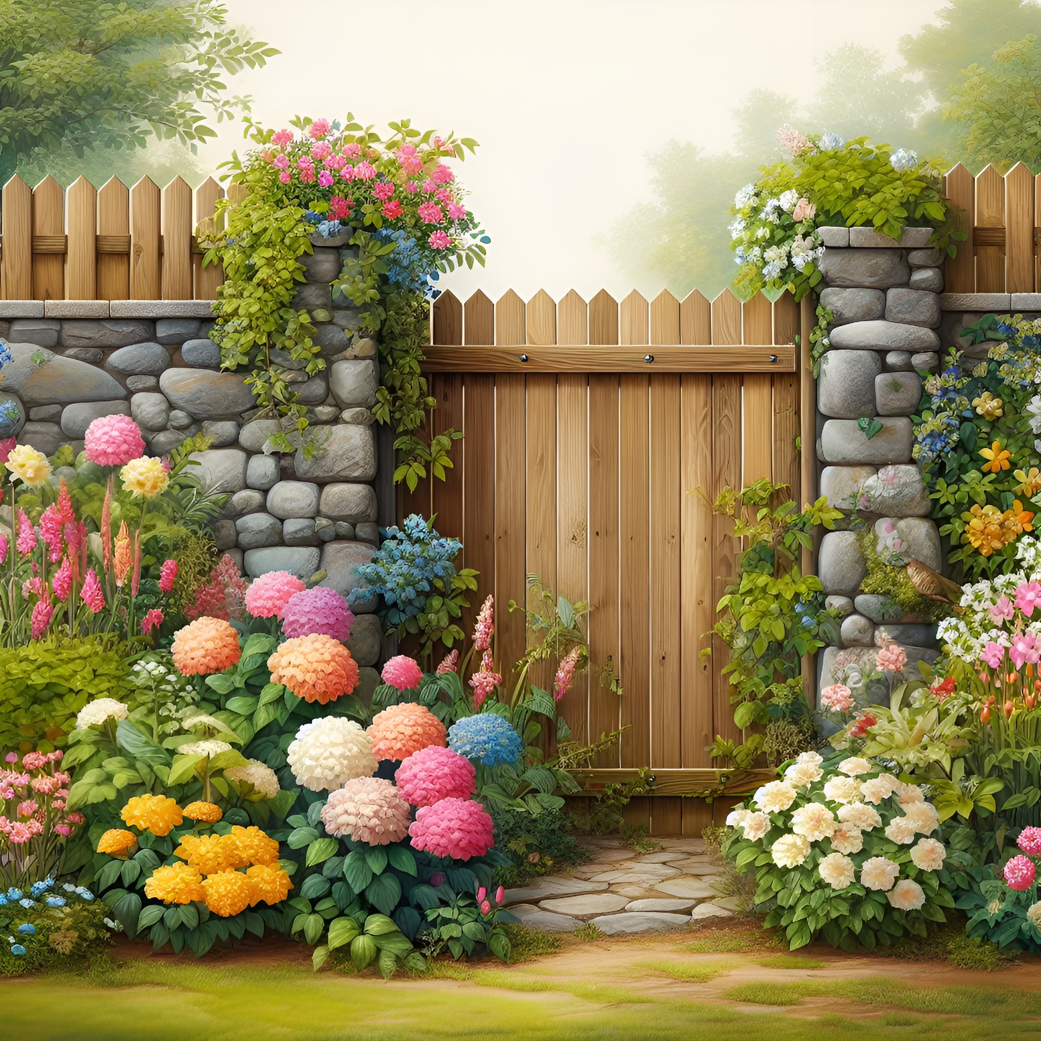 Fences and Flowers Free Photo Image Picture Graphics