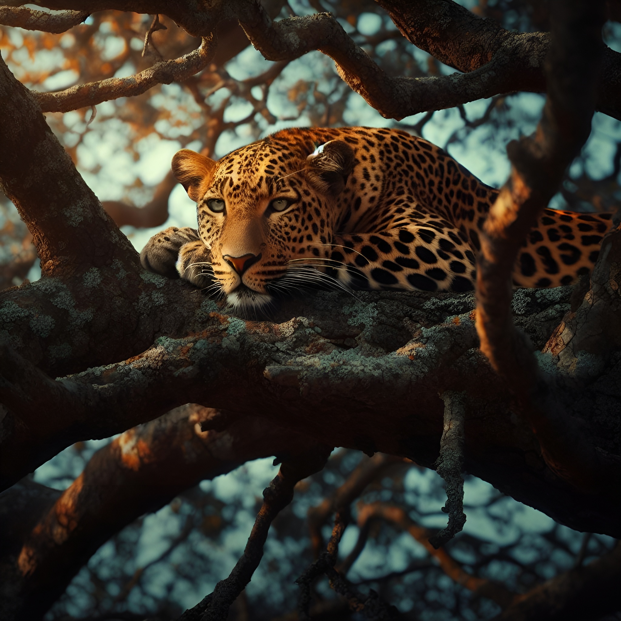 Leopard Tree Branches Wallpaper Free Photo Image Picture Graphics