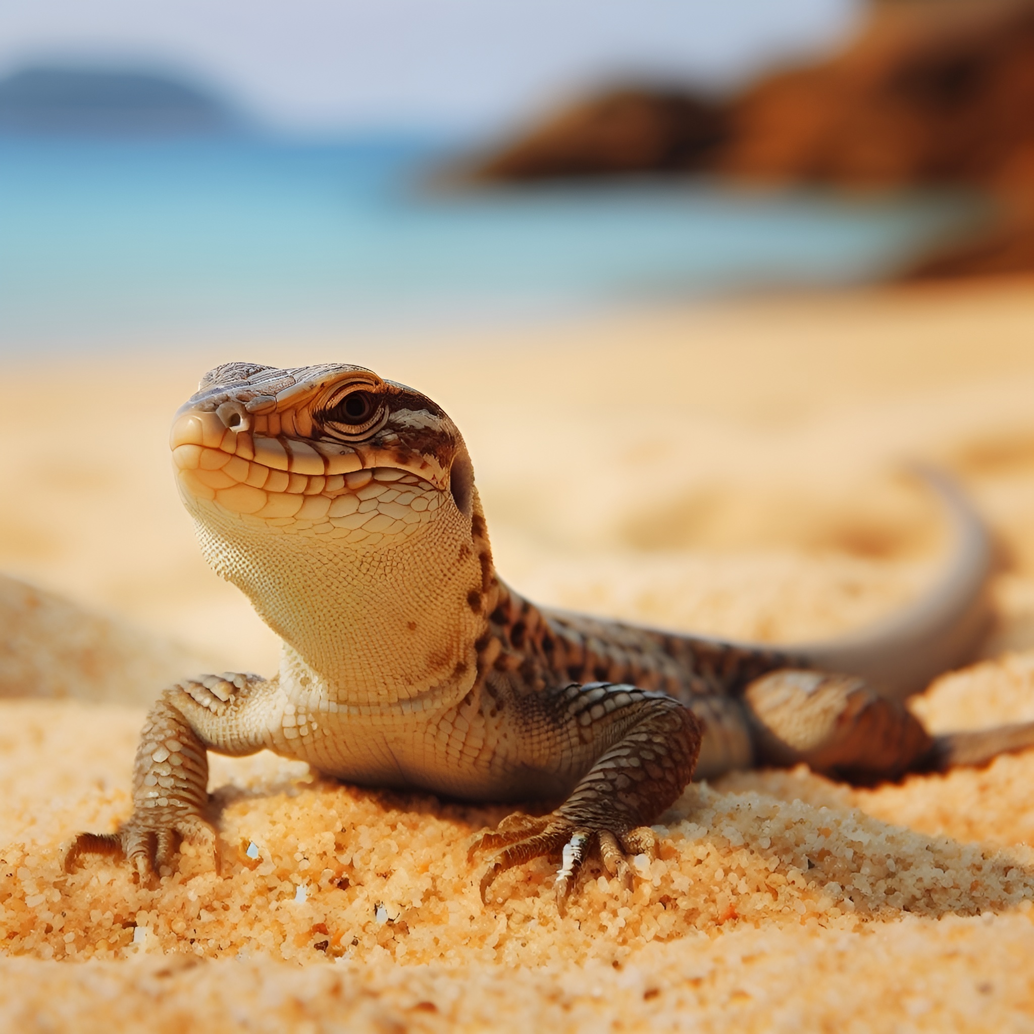 Sandy Beach Lizard Wallpaper Free Photo Image Picture Graphics