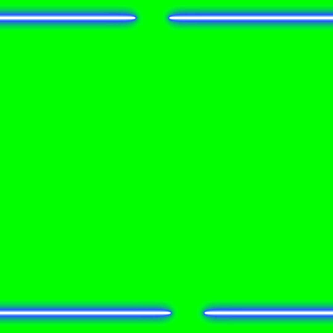 Square Shape Frame Blue Neon Effect Green Screen Chroma Key No Copyright